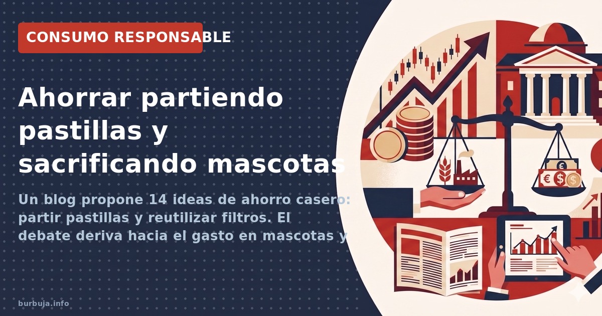 Partir pastillas por la mitad, reutilizar filtros, cocinar para la mascota: 14 ideas de ahorro doméstico que esconden un deba