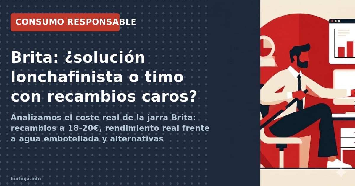 ¿Cuesta menos la jarra Brita que el agua embotellada? Analizamos costes reales (filtros desde 2€), efectividad y mitos: acidi