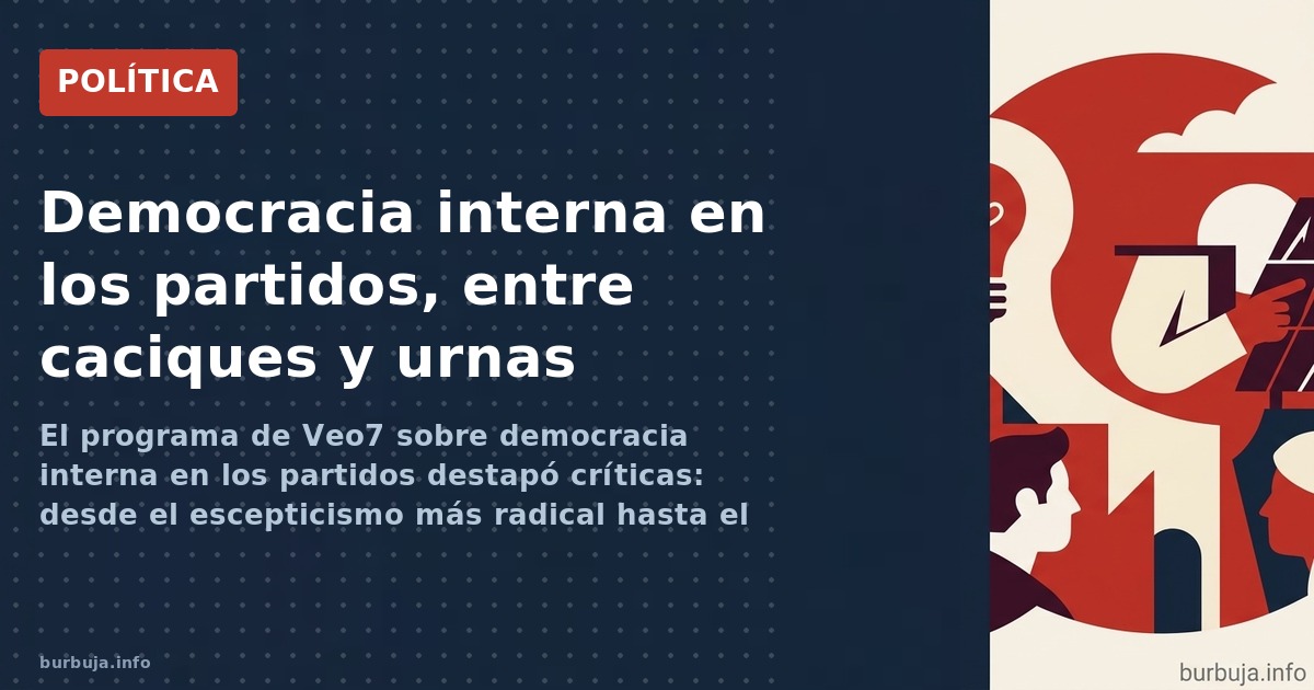 El debate en Veo7 sobre democracia interna con los casos Cascos y Asunción destapó la farsa de las primarias. Ironía: el cana