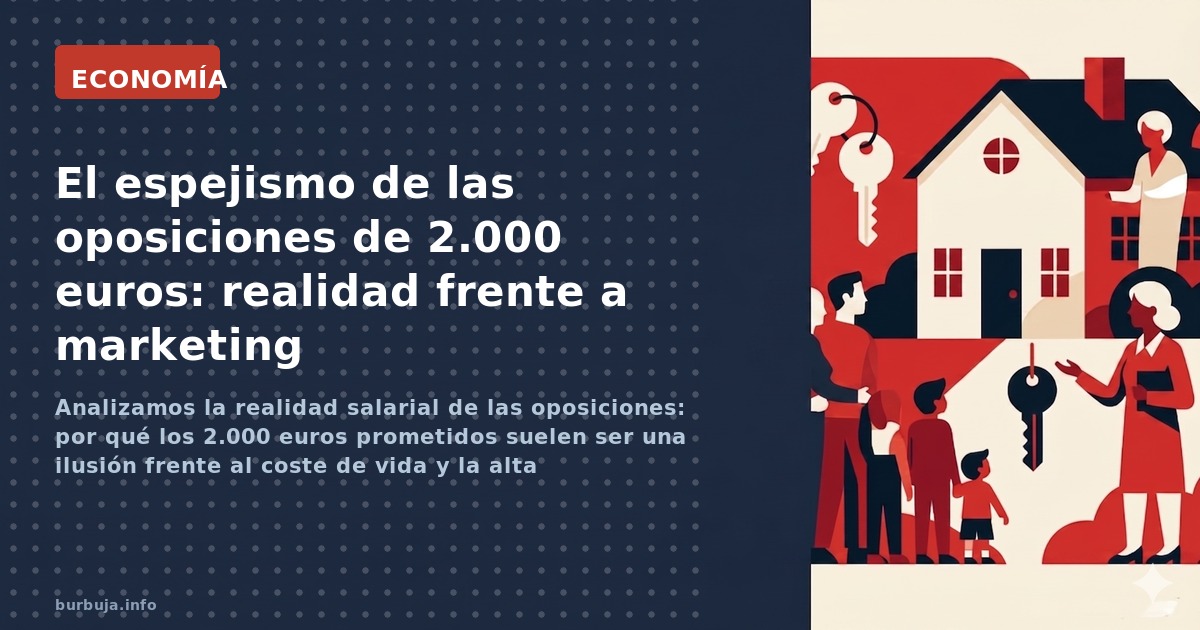 Analizamos la realidad salarial de las oposiciones: por qué los 2.000 euros prometidos suelen ser una ilusión frente al coste