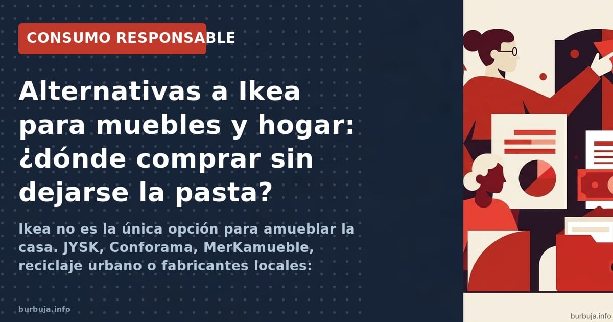 Alternativas a Ikea para muebles y hogar: JYSK, Conforama, recogida municipal y colchones online. Guía práctica con precios y