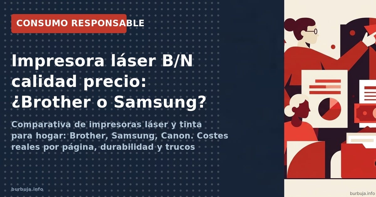Brother desde 218€, Samsung desde 36€: análisis de costes reales de tóner, trucos de recarga y el dilema entre láser y tinta 