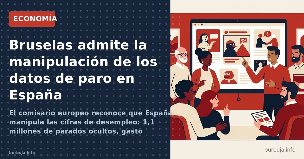 El comisario europeo reconoce que España manipula las cifras de desempleo: 1,1 millones de parados ocultos, gasto disparado y