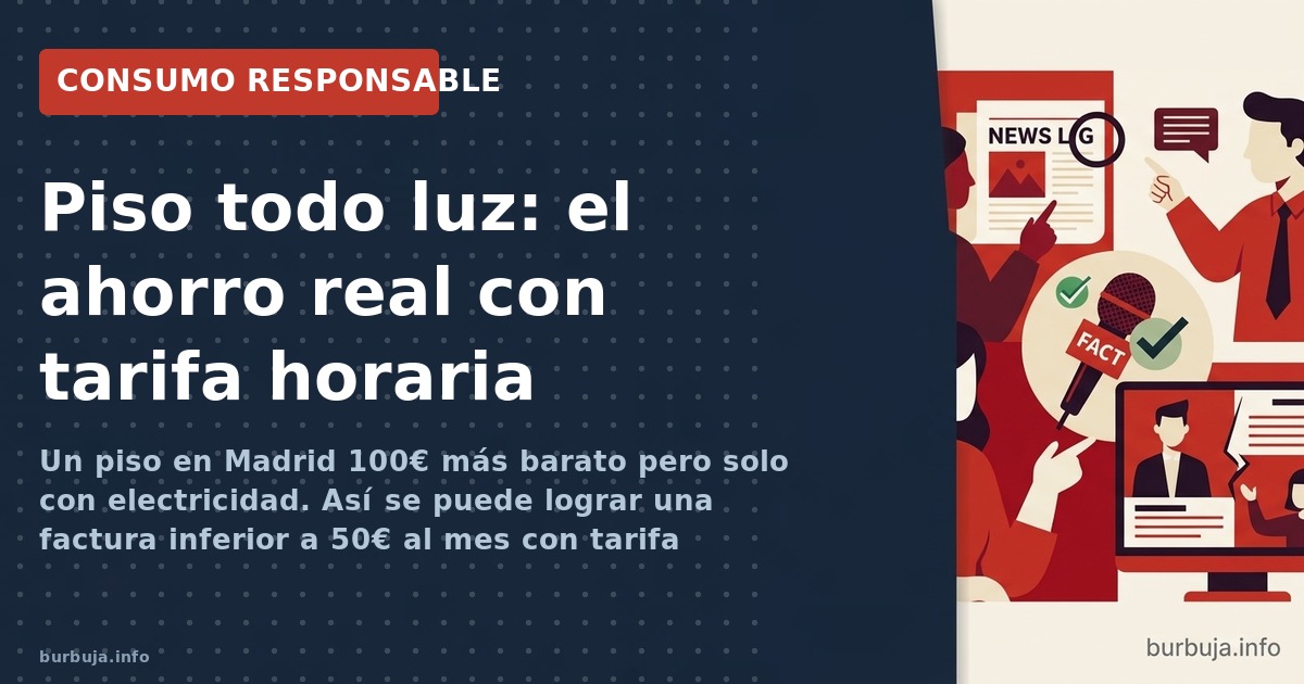 Piso 100€ más barato pero todo eléctrico: cómo gestionar la factura con discriminación horaria, temporizadores y orientación 
