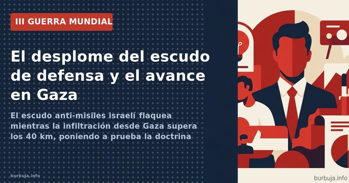 El escudo anti-misiles israelí flaquea mientras la infiltración desde Gaza supera los 40 km, poniendo a prueba la doctrina mi