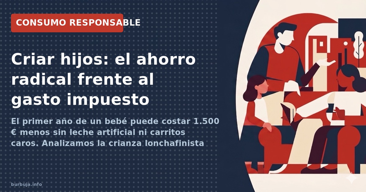 Criar hijos puede ahorrar 1.500 euros el primer año con lactancia materna y colecho, pero exige renunciar a un sueldo. El deb