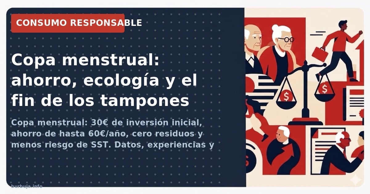 La copa menstrual cuesta 30 euros, dura años y reduce residuos. Pero no todo son ventajas: analizamos el ahorro real, la higi