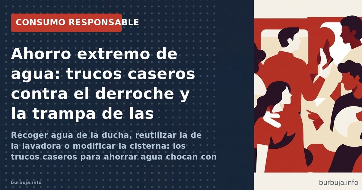 32 m3 gastados, 43 m3 facturados. El consumo mínimo de agua desincentiva el ahorro doméstico. Trucos de reutilización y la pa