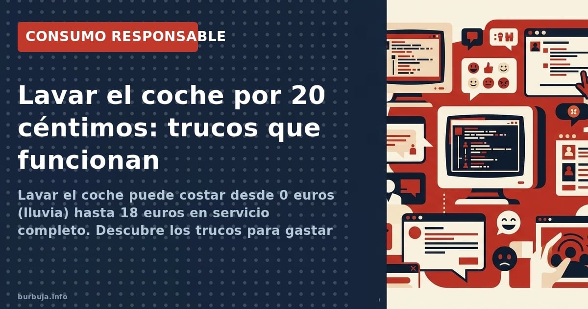 Lavar el coche cuesta desde 20 céntimos hasta 18 euros. Analizamos los trucos low cost, el desglose de gastos y si la ley per