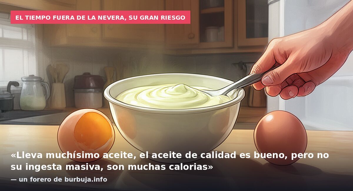 El tiempo fuera de la nevera, su gran riesgo: «Lleva muchísimo aceite, el aceite de calidad es bueno, pero no su ingesta masiva, son muchas calorias» — un forero de burbuja.info