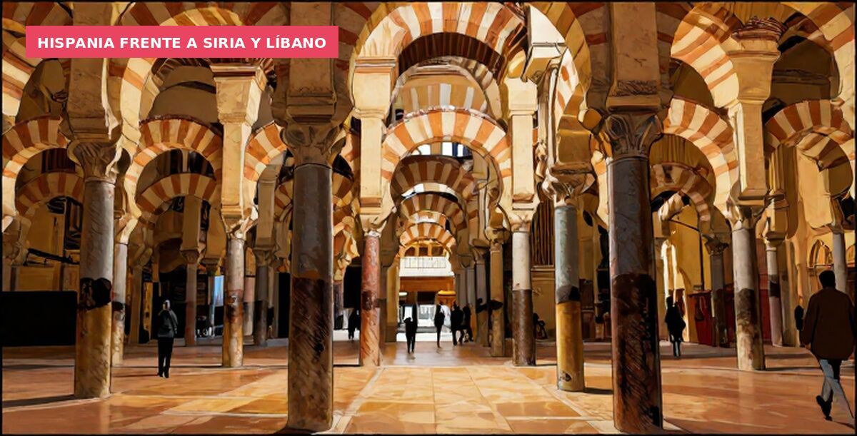 Hispania frente a Siria y Líbano
