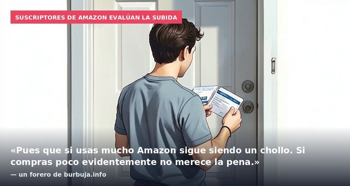 Suscriptores de Amazon evalúan la subida: «Pues que si usas mucho Amazon sigue siendo un chollo. Si compras poco evidentemente no merece la pena.» — un forero de burbuja.info