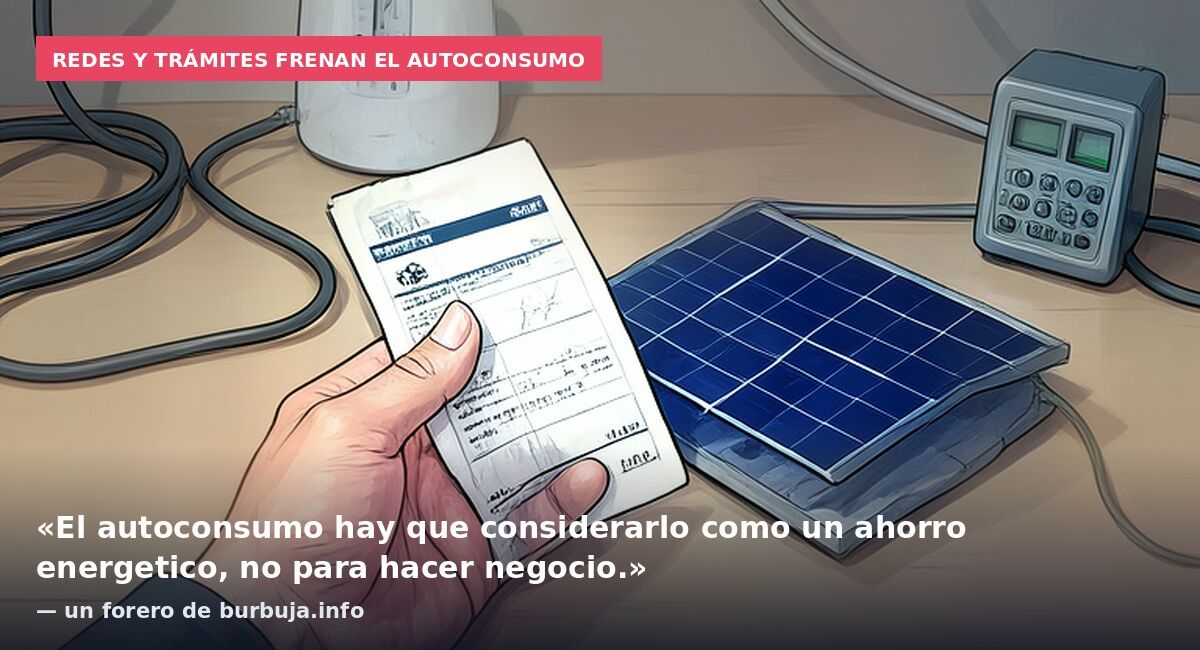 Redes y trámites frenan el autoconsumo: «El autoconsumo hay que considerarlo como un ahorro energetico, no para hacer negocio.» — un forero de burbuja.info