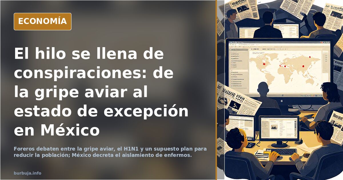 El hilo se llena de conspiraciones: de la gripe aviar al estado de excepción en México