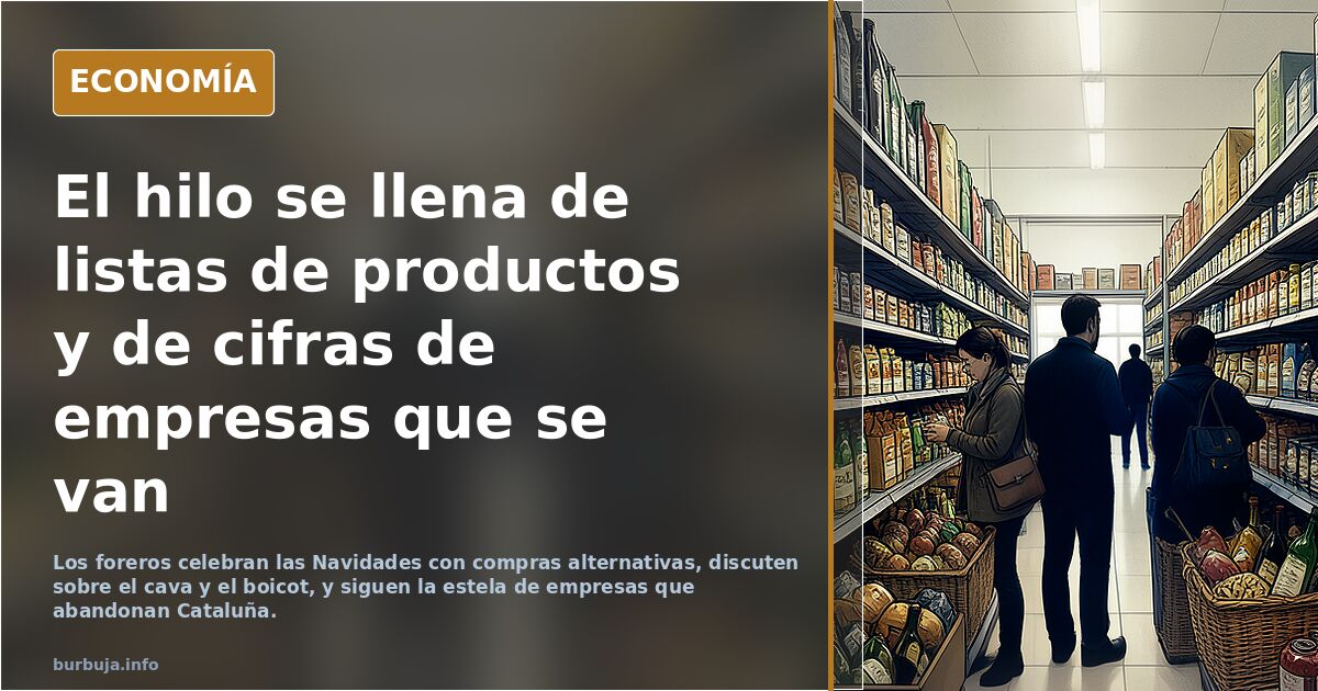 El hilo se llena de listas de productos y de cifras de empresas que se van