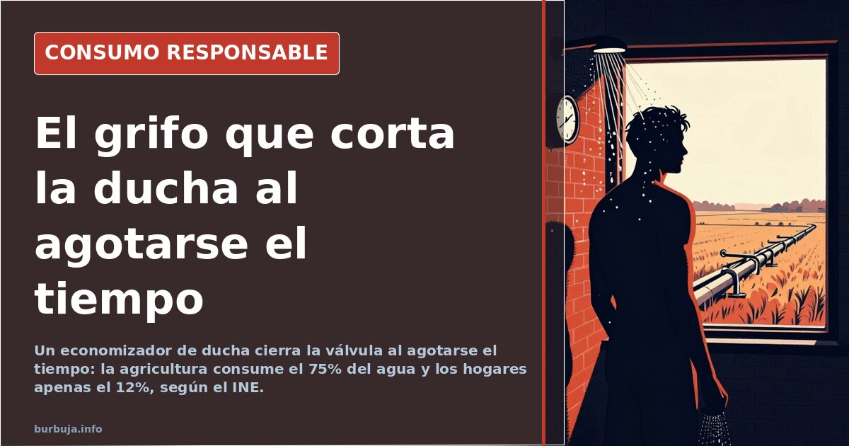 Visor digital de un economizador de ducha que marca el tiempo restante