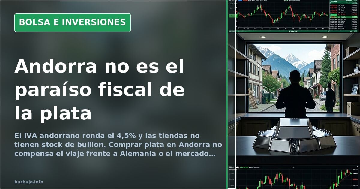 Gráfico de cotización de la plata con monedas de inversión y billetes, ilustrando la compra de plata en Andorra