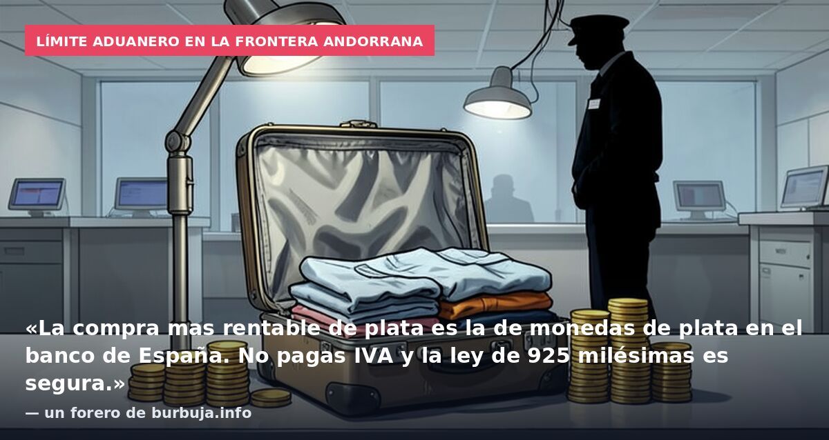 Límite aduanero en la frontera andorrana: «La compra mas rentable de plata es la de monedas de plata en el banco de España. No pagas IVA y la ley de 925 milésimas es segura.» — un forero de burbuja.info