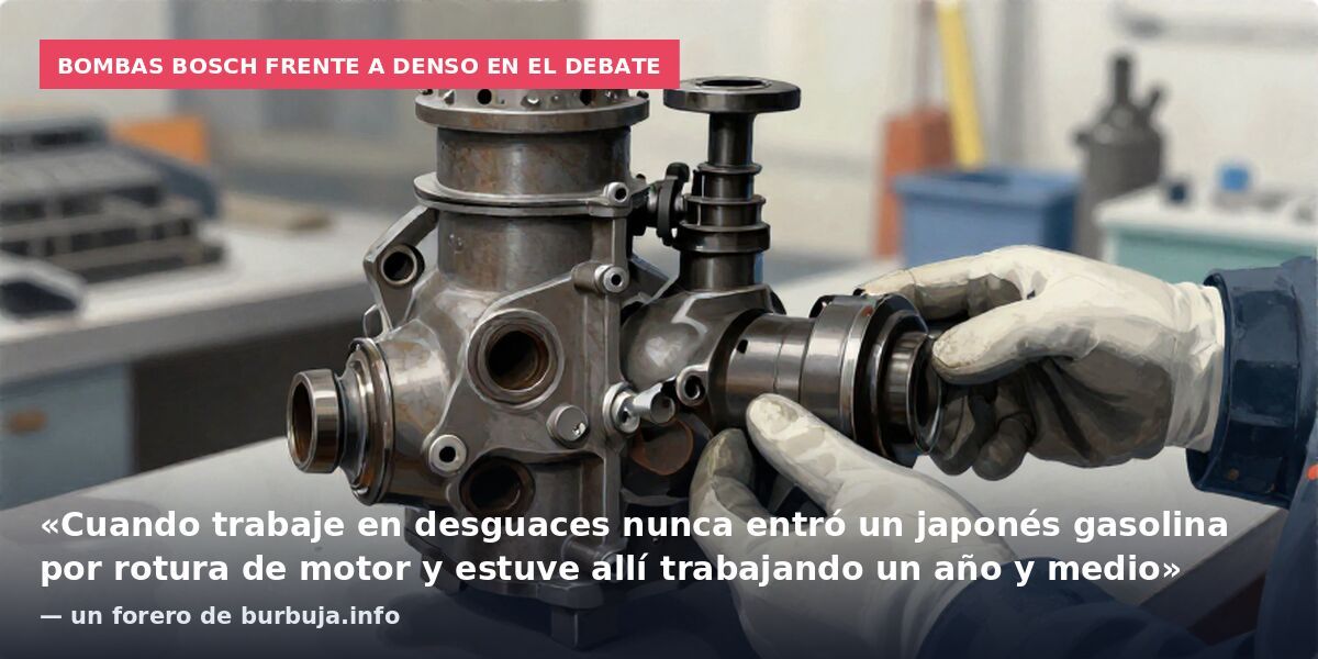 Bombas Bosch frente a Denso en el debate: «Cuando trabaje en desguaces nunca entró un japonés gasolina por rotura de motor y estuve allí trabajando un año y medio» — un forero de burbuja.info