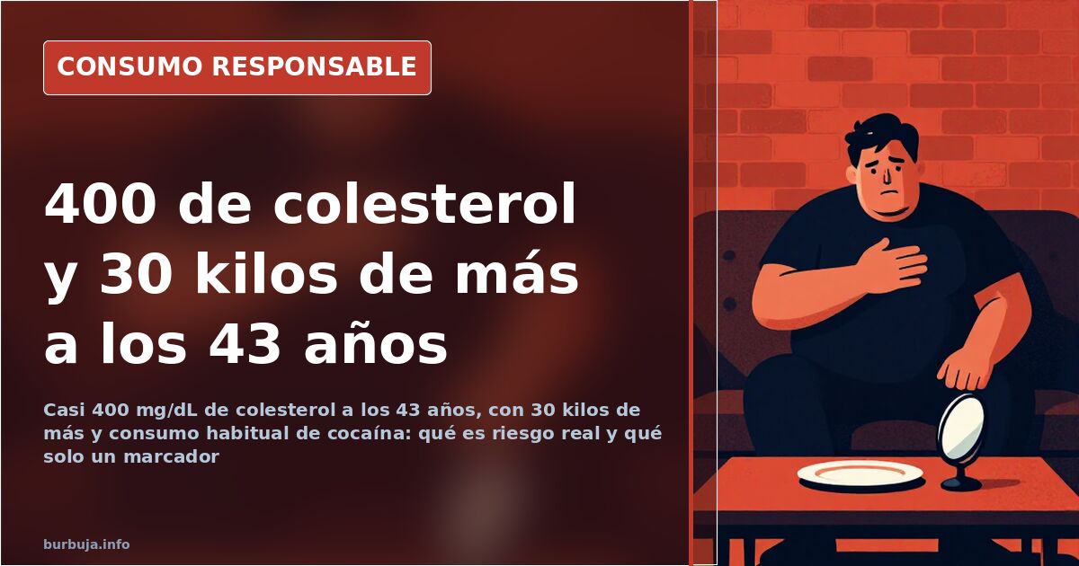 Analítica de sangre con niveles de colesterol total elevados junto a una caja de pastillas sobre una mesa