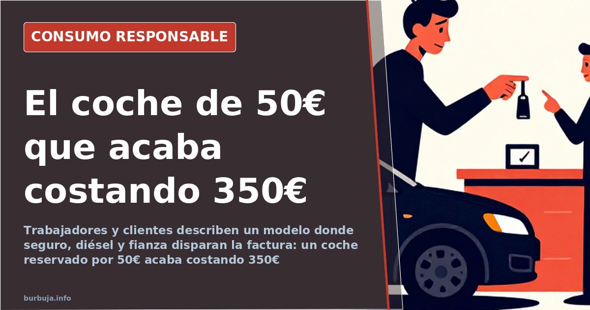 Rent a car low cost: 50€ de tarifa y 350€ de factura final