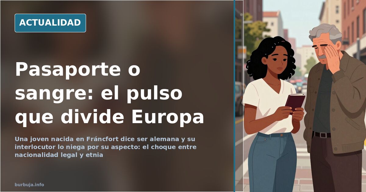 Dos personas conversando en un aula de idiomas sobre nacionalidad alemana y etnia