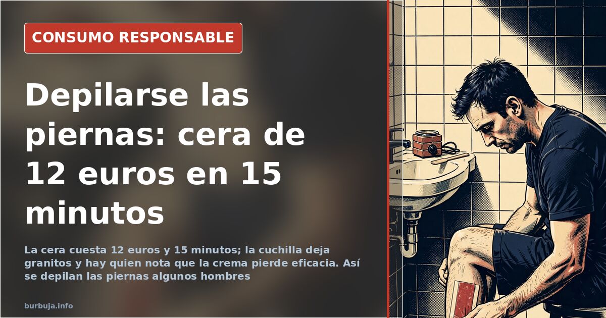 Piernas de un hombre durante una sesión de depilación con cera en una peluquería