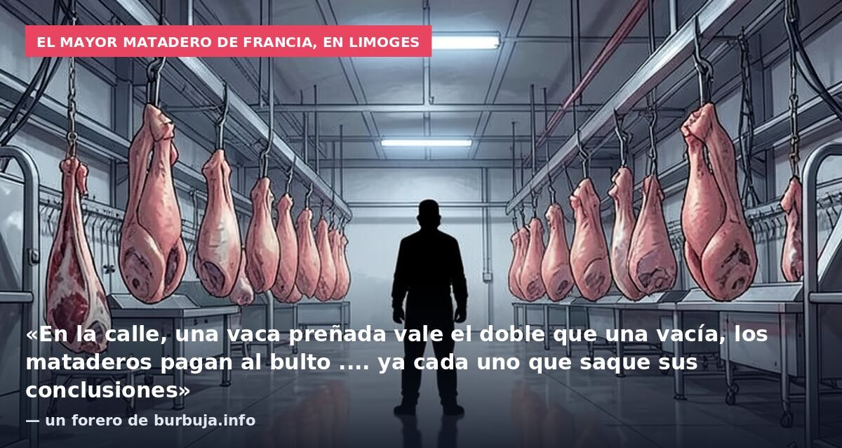 El mayor matadero de Francia, en Limoges: «En la calle, una vaca preñada vale el doble que una vacía, los mataderos pagan al bulto .... ya cada uno que saque sus conclusiones» — un forero de burbuja.info