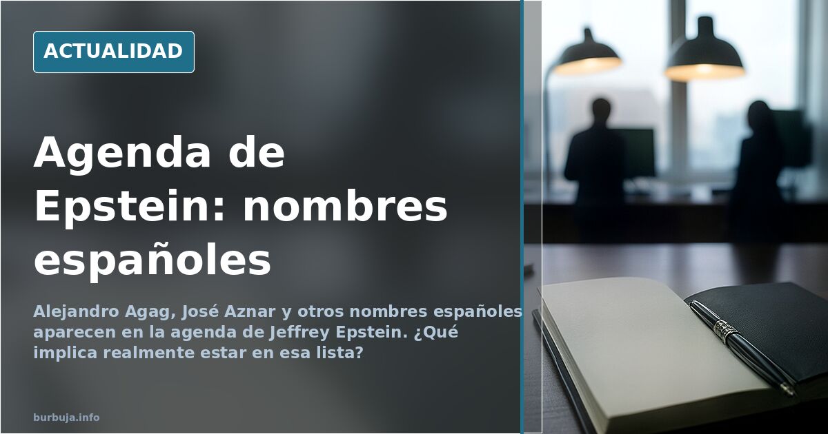 Epstein's contact book: the Spanish names that appear