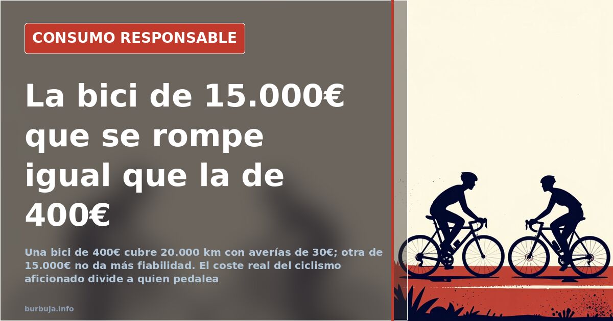 Bicicletas: por qué una de 400€ dura más que otra de 15.000€