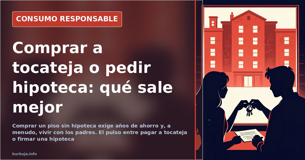 Comprar un piso sin hipoteca: el pulso entre ahorrar o financiar