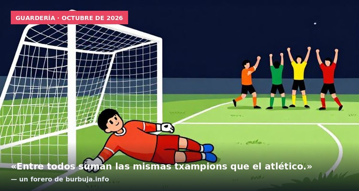 Guardería · octubre de 2026: «Entre todos suman las mismas txampions que el atlético.» — un forero de burbuja.info
