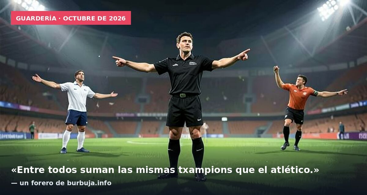 Guardería · octubre de 2026: «Entre todos suman las mismas txampions que el atlético.» — un forero de burbuja.info