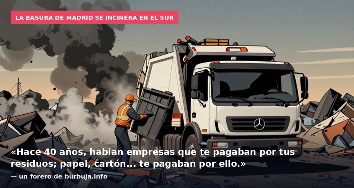 La basura de Madrid se incinera en el sur: «Hace 40 años, habian empresas que te pagaban por tus residuos; papel, cartón... te pagaban por ello.» — un forero de burbuja.info