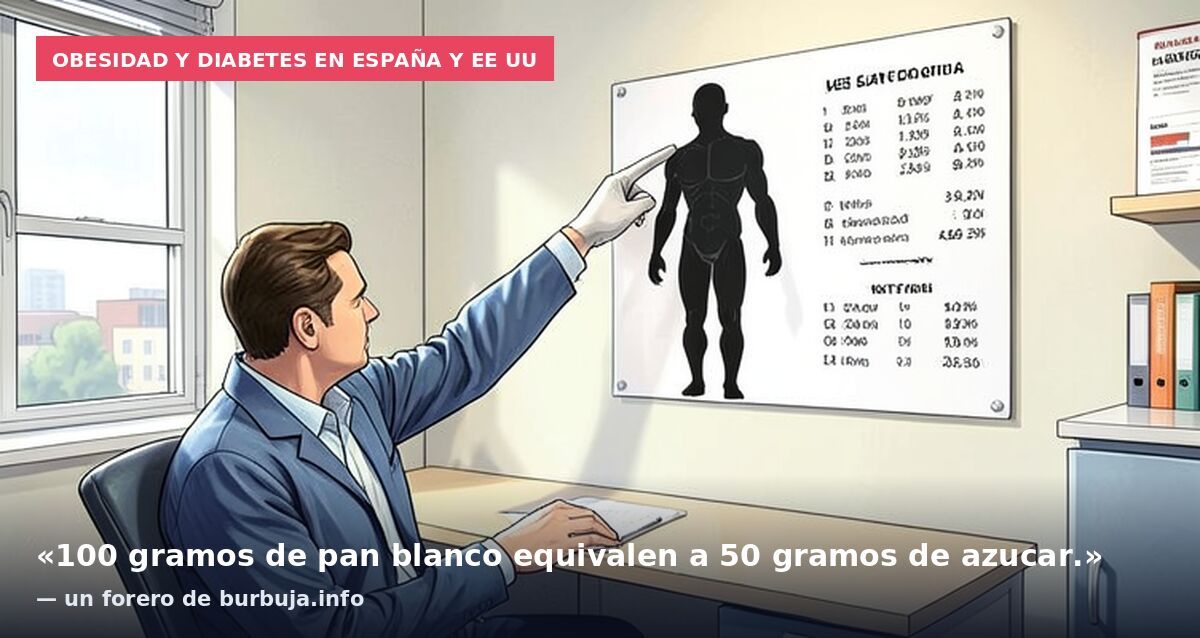 Obesidad y diabetes en España y EE UU: «100 gramos de pan blanco equivalen a 50 gramos de azucar.» — un forero de burbuja.info