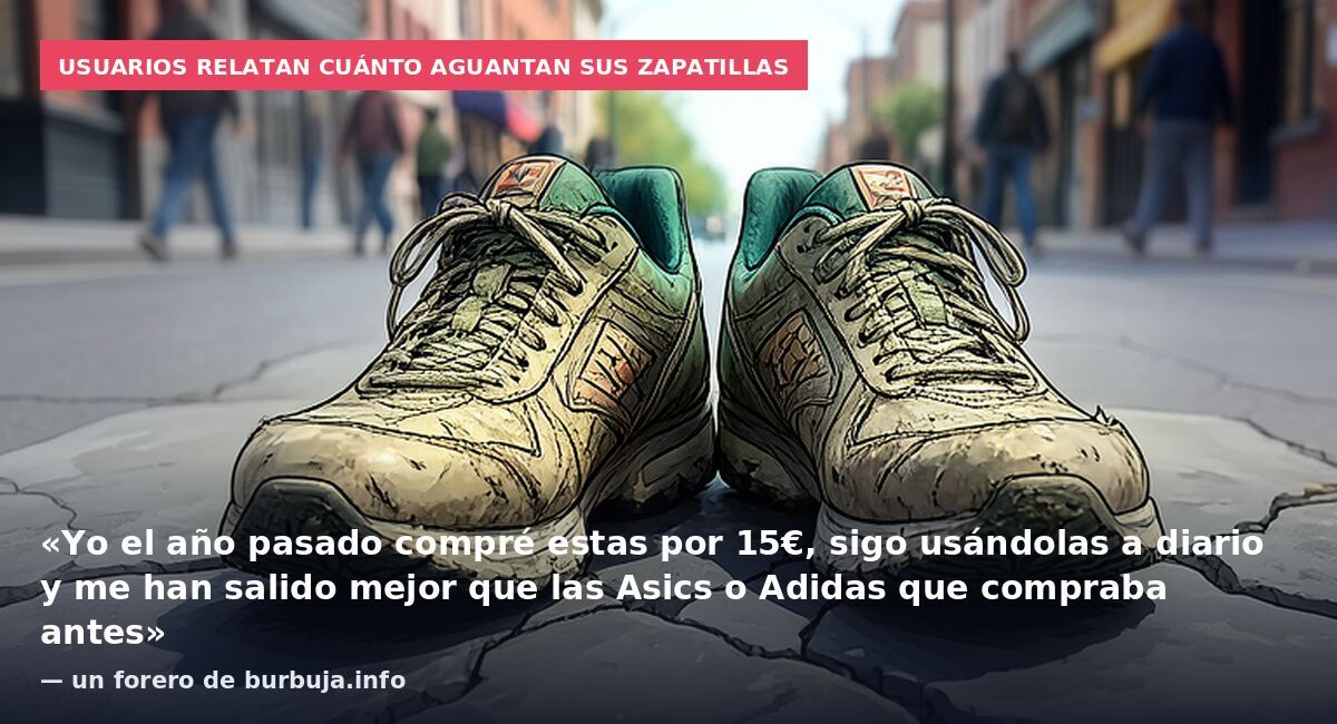 Usuarios relatan cuánto aguantan sus zapatillas: «Yo el año pasado compré estas por 15€, sigo usándolas a diario y me han salido mejor que las Asics o Adidas que compraba antes» — un forero de burbuja.info