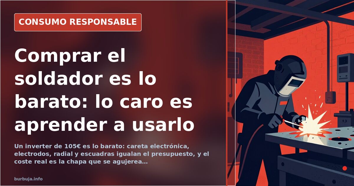 Soldar en casa: 105€ la máquina y el resto, en chatarra agujereada
