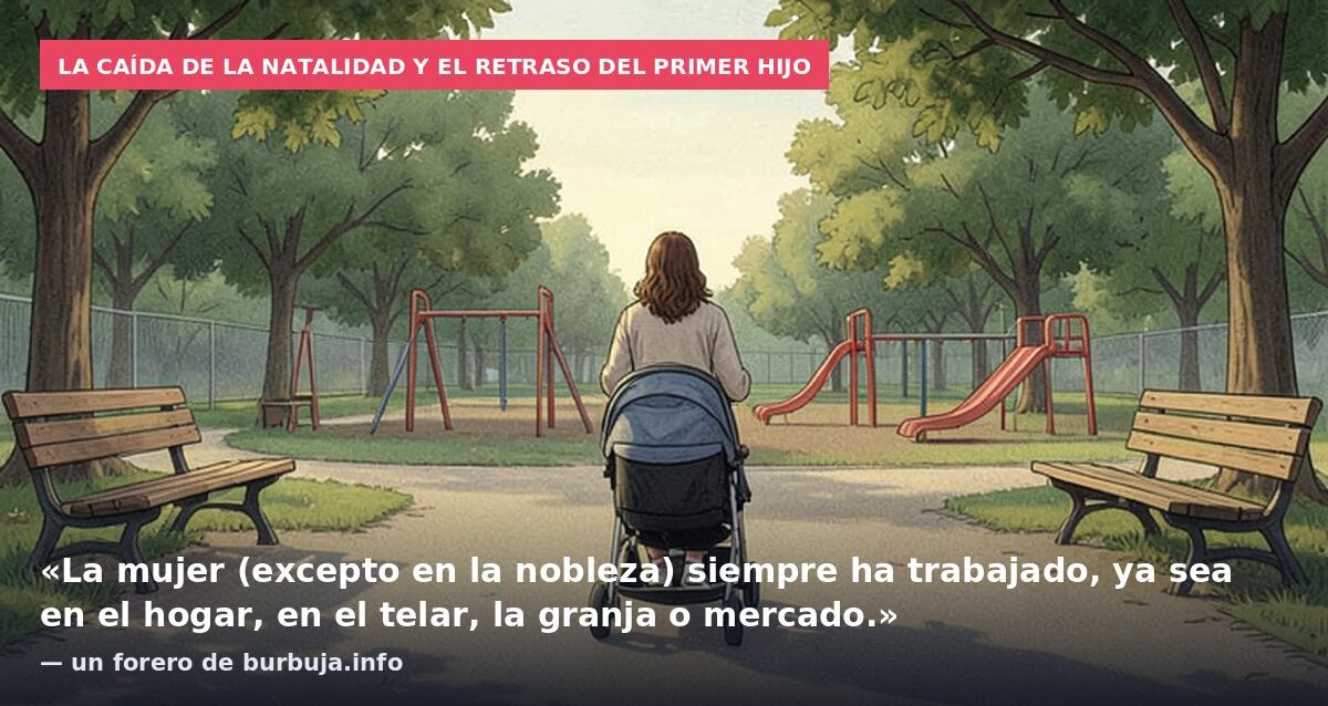 La caída de la natalidad y el retraso del primer hijo: «La mujer (excepto en la nobleza) siempre ha trabajado, ya sea en el hogar, en el telar, la granja o mercado.» — un forero de burbuja.info