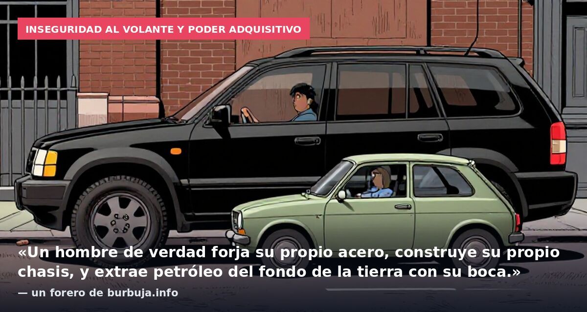 Inseguridad al volante y poder adquisitivo: «Un hombre de verdad forja su propio acero, construye su propio chasis, y extrae petróleo del fondo de la tierra con su boca.» — un forero de burbuja.info