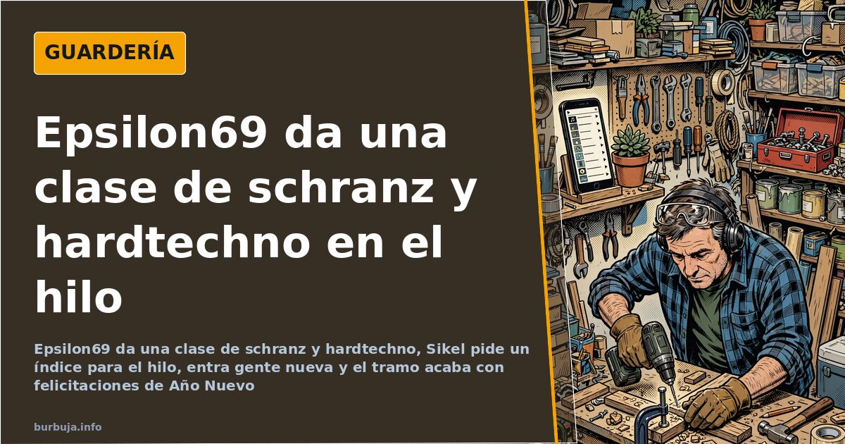 Epsilon69 da una clase de schranz y hardtechno en el hilo