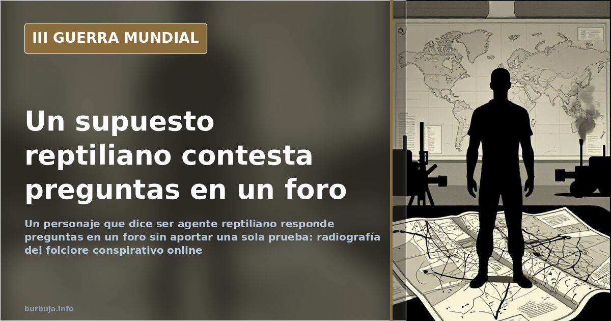 Self-proclaimed reptilian answers questions on Spanish forum
