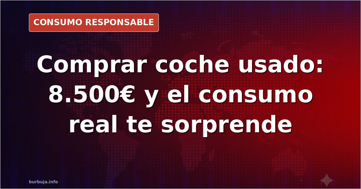 Coche diésel de segunda mano en un concesionario, con la etiqueta de la DGT visible en el parabrisas