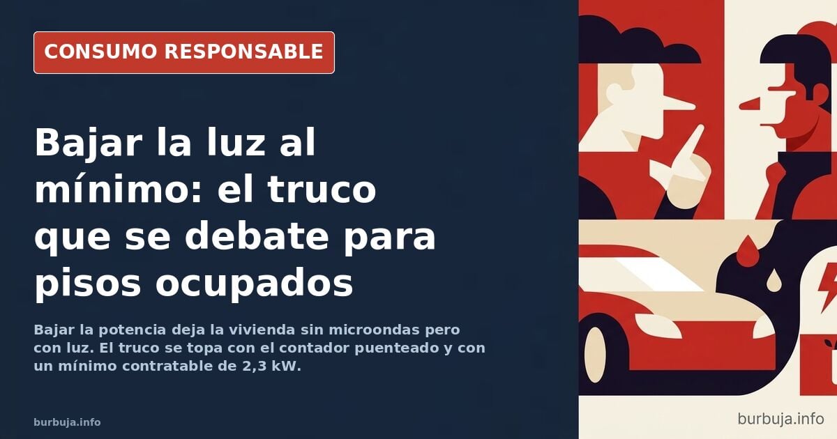 Cuadro eléctrico de una vivienda con el contador de luz y el interruptor de control de potencia