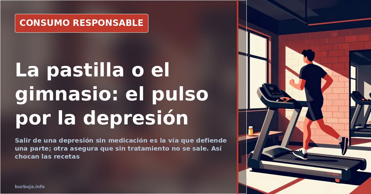 Consulta médica y rutina de hábitos saludables como claves para salir de una depresión, con receta y material deportivo