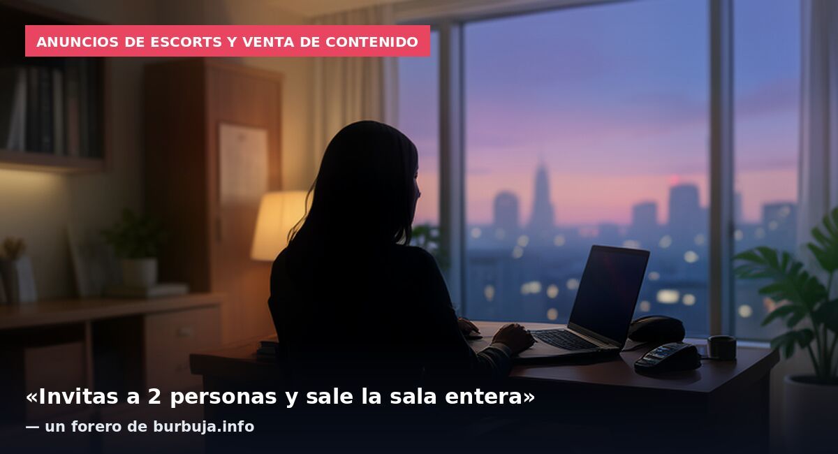 Anuncios de escorts y venta de contenido: «Invitas a 2 personas y sale la sala entera» — un forero de burbuja.info