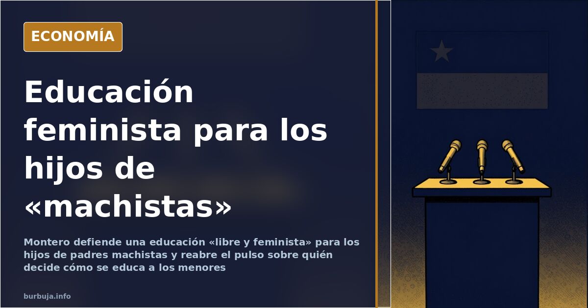 Montero: educación feminista para hijos de padres machistas