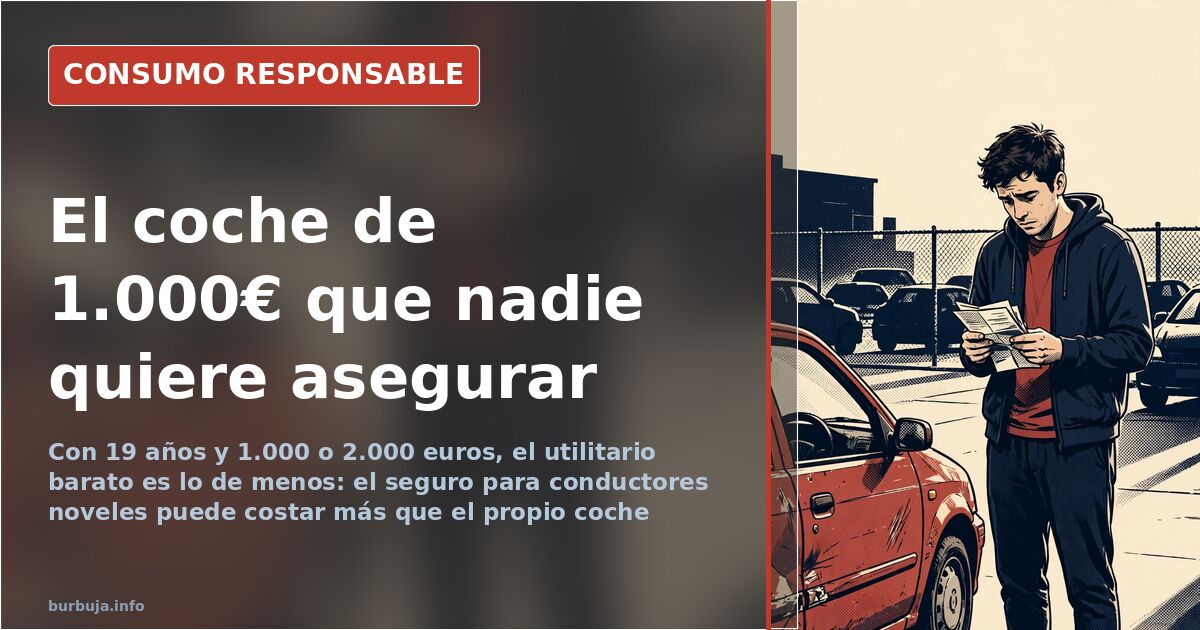 Utilitario viejo aparcado en una calle, imagen de una compra de coche barato para un conductor novel