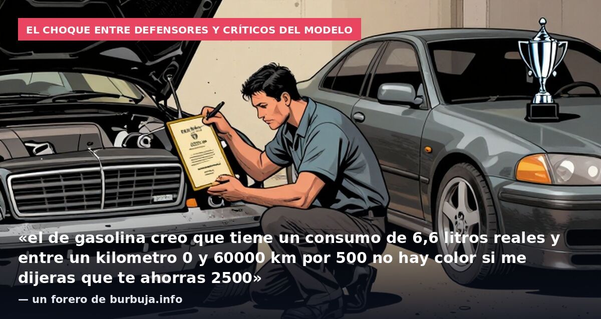 El choque entre defensores y críticos del modelo: «el de gasolina creo que tiene un consumo de 6,6 litros reales y entre un kilometro 0 y 60000 km por 500 no hay color si me dijeras que te ahorras 2500» — un forero de burbuja.info