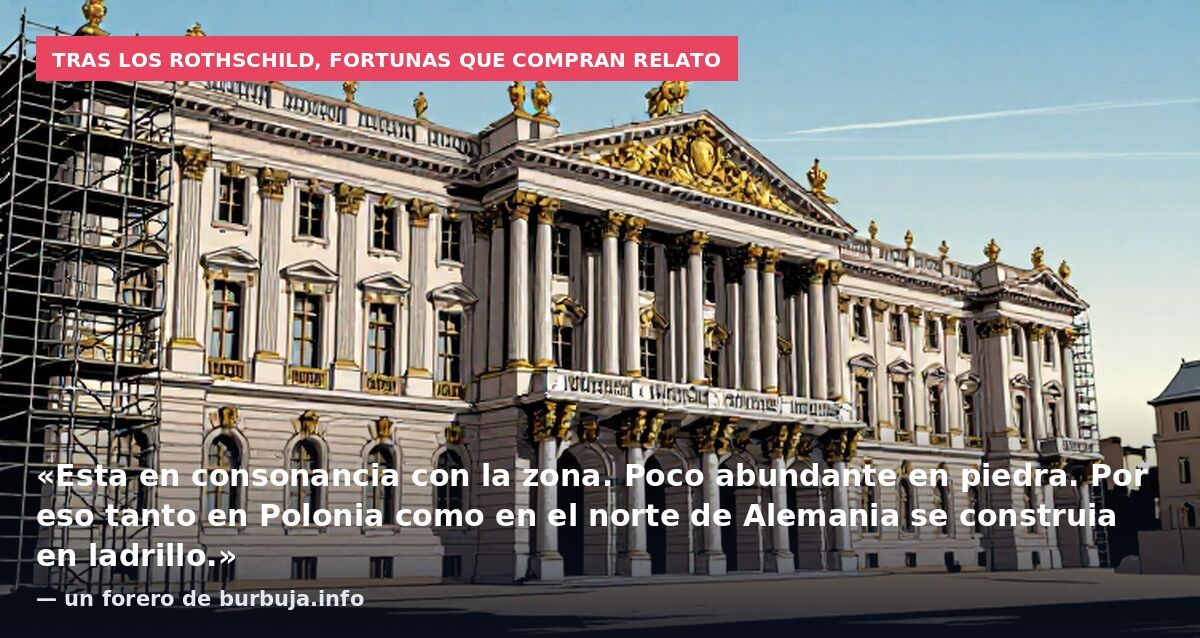 Tras los Rothschild, fortunas que compran relato: «Esta en consonancia con la zona. Poco abundante en piedra. Por eso tanto en Polonia como en el norte de Alemania se construia en ladrillo.» — un forero de burbuja.info