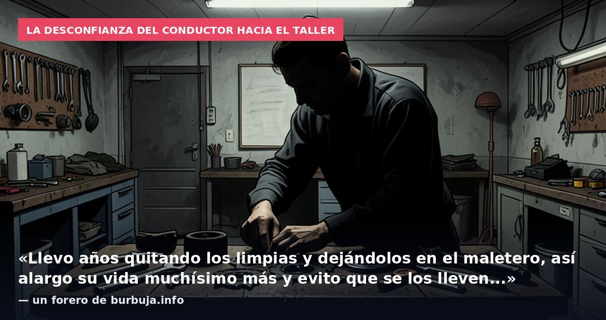 La desconfianza del conductor hacia el taller: «Llevo años quitando los limpias y dejándolos en el maletero, así alargo su vida muchísimo más y evito que se los lleven...» — un forero de burbuja.info